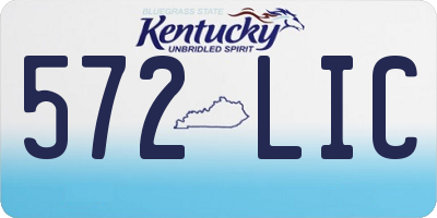 KY license plate 572LIC