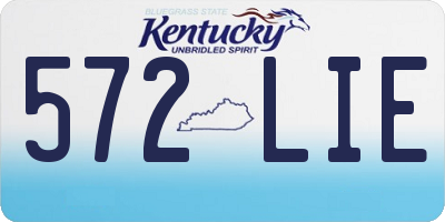 KY license plate 572LIE
