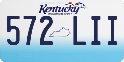 KY license plate 572LII