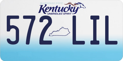 KY license plate 572LIL
