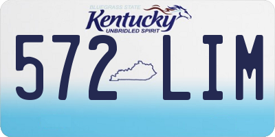 KY license plate 572LIM