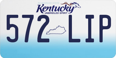 KY license plate 572LIP