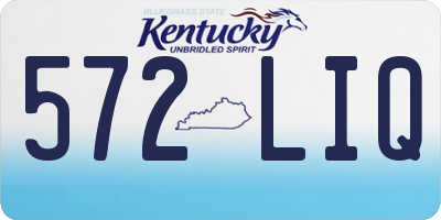 KY license plate 572LIQ