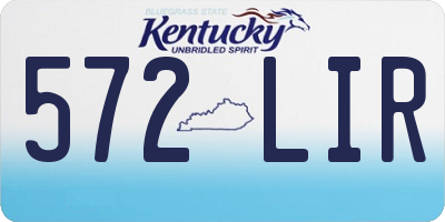 KY license plate 572LIR