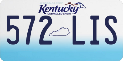 KY license plate 572LIS