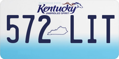 KY license plate 572LIT