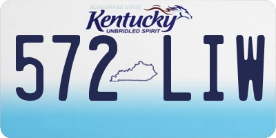 KY license plate 572LIW