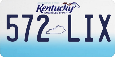 KY license plate 572LIX