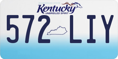 KY license plate 572LIY