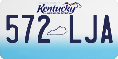 KY license plate 572LJA