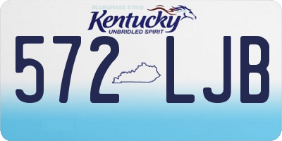 KY license plate 572LJB