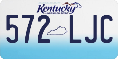 KY license plate 572LJC