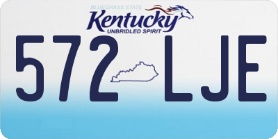 KY license plate 572LJE