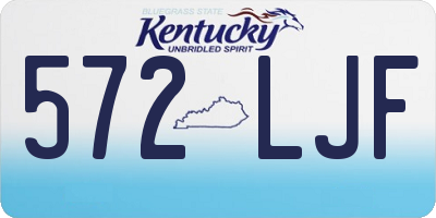 KY license plate 572LJF
