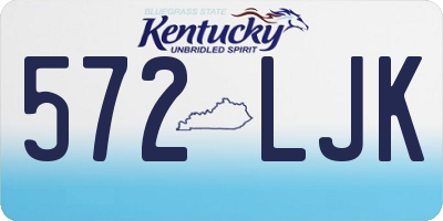 KY license plate 572LJK