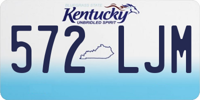 KY license plate 572LJM