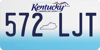 KY license plate 572LJT