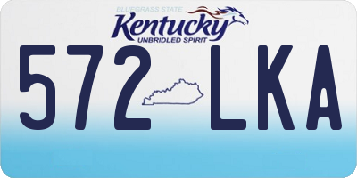 KY license plate 572LKA