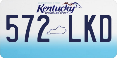 KY license plate 572LKD