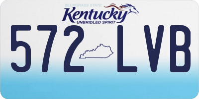KY license plate 572LVB