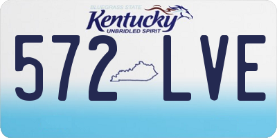 KY license plate 572LVE
