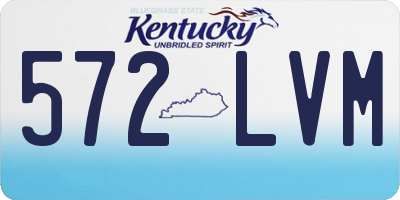 KY license plate 572LVM