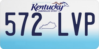KY license plate 572LVP