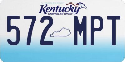 KY license plate 572MPT