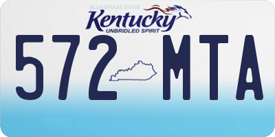 KY license plate 572MTA