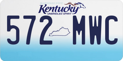 KY license plate 572MWC