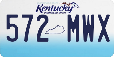 KY license plate 572MWX