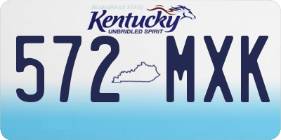 KY license plate 572MXK