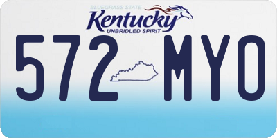 KY license plate 572MYO