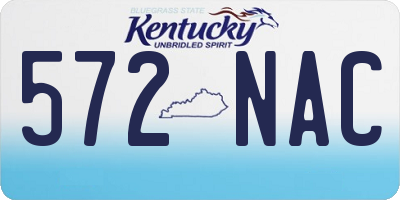 KY license plate 572NAC
