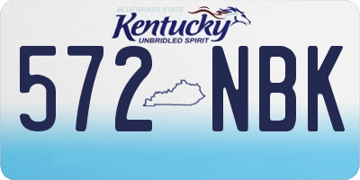 KY license plate 572NBK