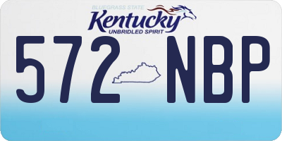 KY license plate 572NBP