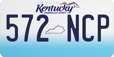 KY license plate 572NCP