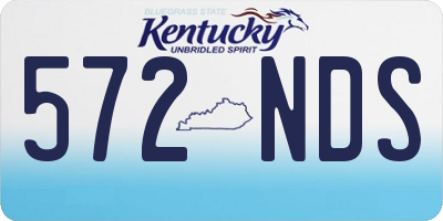 KY license plate 572NDS