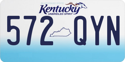 KY license plate 572QYN