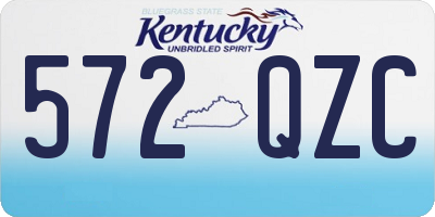KY license plate 572QZC