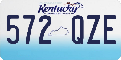 KY license plate 572QZE