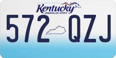 KY license plate 572QZJ