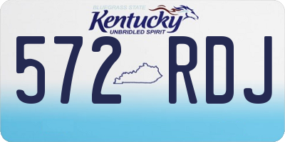 KY license plate 572RDJ