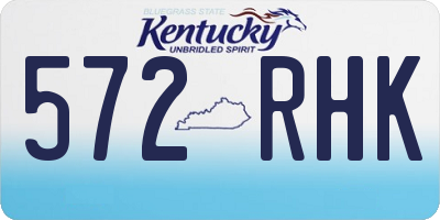 KY license plate 572RHK
