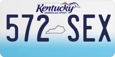 KY license plate 572SEX