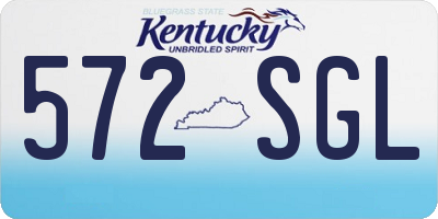 KY license plate 572SGL