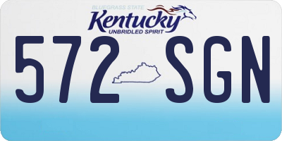 KY license plate 572SGN