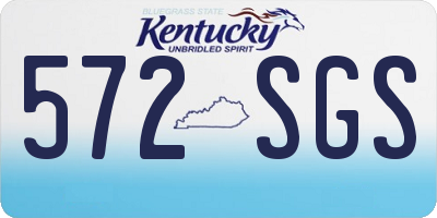 KY license plate 572SGS