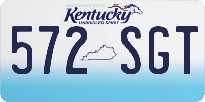 KY license plate 572SGT