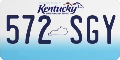 KY license plate 572SGY